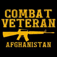 Combat Veteran Afghanistan Veteran Military V-Neck T-Shirt