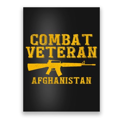 Combat Veteran Afghanistan Veteran Military Poster