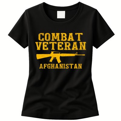 Combat Veteran Afghanistan Veteran Military Womens T-Shirt