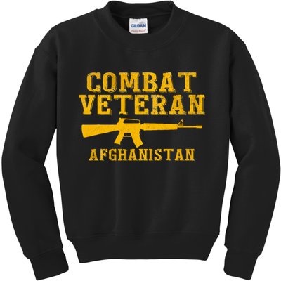 Combat Veteran Afghanistan Veteran Military Kids Sweatshirt