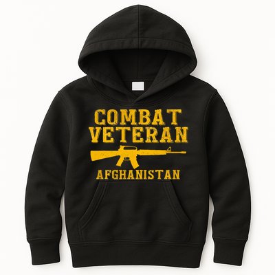 Combat Veteran Afghanistan Veteran Military Kids Hoodie