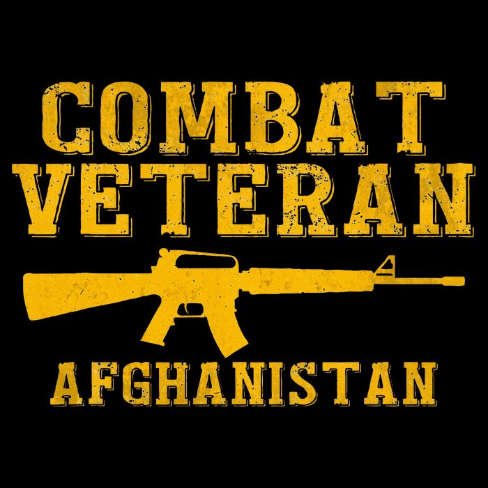 Combat Veteran Afghanistan Veteran Military Kids T-Shirt