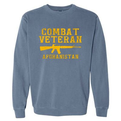 Combat Veteran Afghanistan Veteran Military Garment-Dyed Sweatshirt