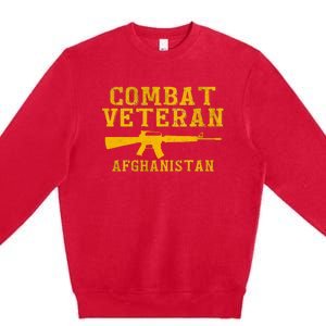 Combat Veteran Afghanistan Veteran Military Premium Crewneck Sweatshirt