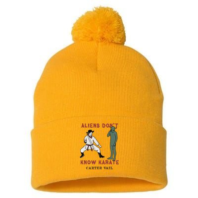 Carter Vail Aliens Dont Know Karate Pom Pom 12in Knit Beanie