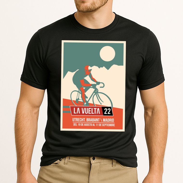 Cycling Vuelta A España Cooling Performance Crew T-Shirt