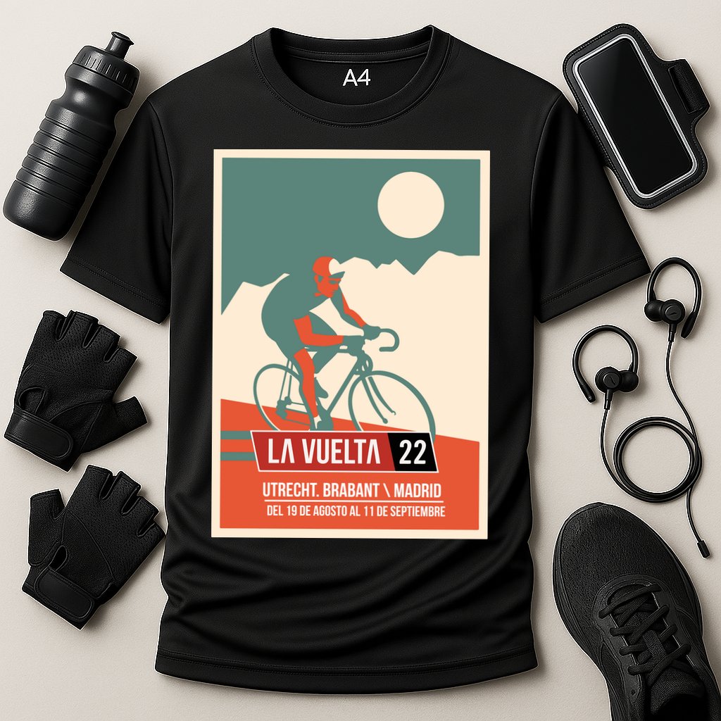 Cycling Vuelta A España Cooling Performance Crew T-Shirt