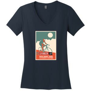 Cycling Vuelta A España Women's V-Neck T-Shirt