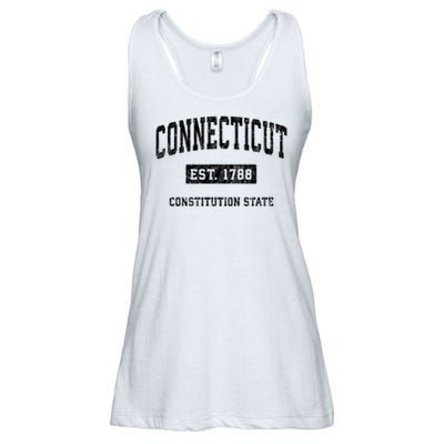 Connecticut Vintage Athletic Sports Print Ladies Essential Flowy Tank