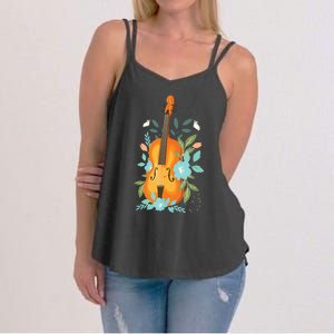 Cool Violin Art For Men Women Orchestra Teacher Viola Player Women's Strappy Tank