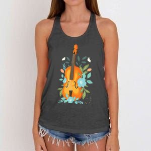 Cool Violin Art For Men Women Orchestra Teacher Viola Player Women's Knotted Racerback Tank