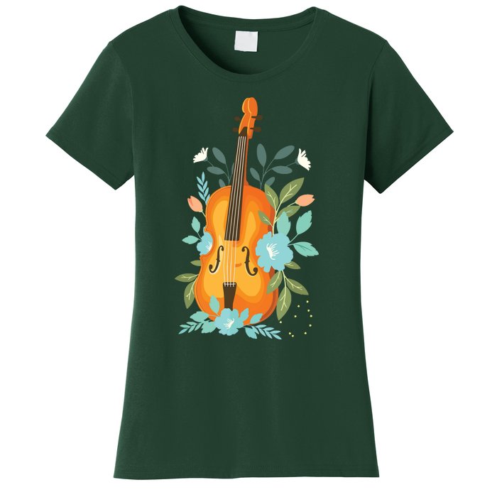 Cool Violin Art For Men Women Orchestra Teacher Viola Player Women's T-Shirt