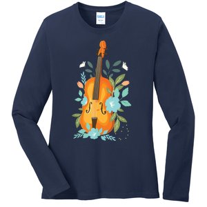 Cool Violin Art For Men Women Orchestra Teacher Viola Player Ladies Long Sleeve Shirt