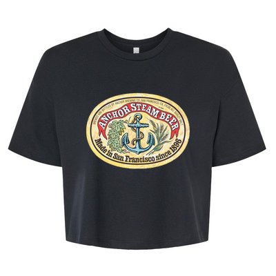 Classic Vintage Anchor Premium Steam Beer Bella+Canvas Jersey Crop Tee