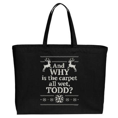 Christmas Vacation And WHY Is The Carpet All Wet, TODD Classic Cotton Canvas Jumbo Tote