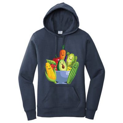 Cute Vegetarian Art For Men Women Vegan Food Veggie Lovers Women's Pullover Hoodie