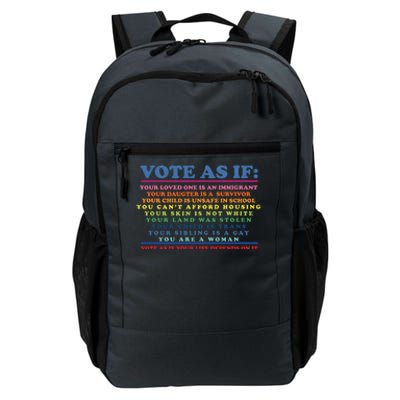 Colorful Vote As If Your Life Depends On It Human Rights Daily Commute Backpack