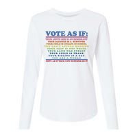 Colorful Vote As If Your Life Depends On It Human Rights Womens Cotton Relaxed Long Sleeve T-Shirt