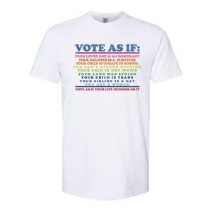 Colorful Vote As If Your Life Depends On It Human Rights Softstyle CVC T-Shirt