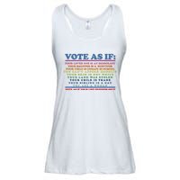 Colorful Vote As If Your Life Depends On It Human Rights Ladies Essential Flowy Tank