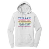 Colorful Vote As If Your Life Depends On It Human Rights Women's Pullover Hoodie