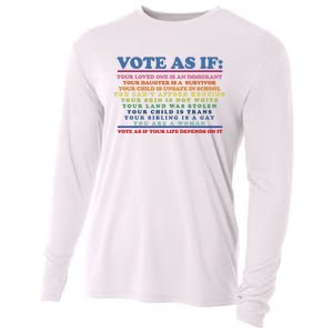 Colorful Vote As If Your Life Depends On It Human Rights Cooling Performance Long Sleeve Crew