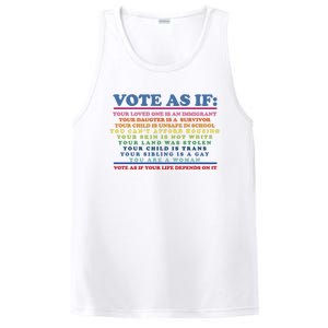 Colorful Vote As If Your Life Depends On It Human Rights PosiCharge Competitor Tank