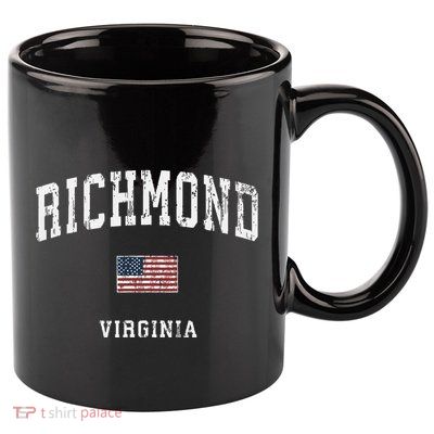 C Vintage American Flag Sports Design 11oz C Handle Ceramic Mug