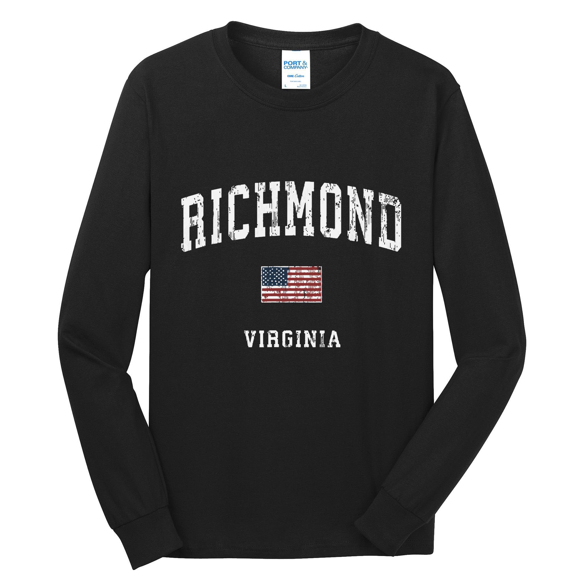 C Vintage American Flag Sports Design Tall Long Sleeve T-Shirt