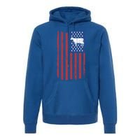 Cow Vintage American Flag Retro Dairy Farmer Gift Great Gift Premium Hoodie