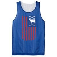 Cow Vintage American Flag Retro Dairy Farmer Gift Great Gift Mesh Reversible Basketball Jersey Tank