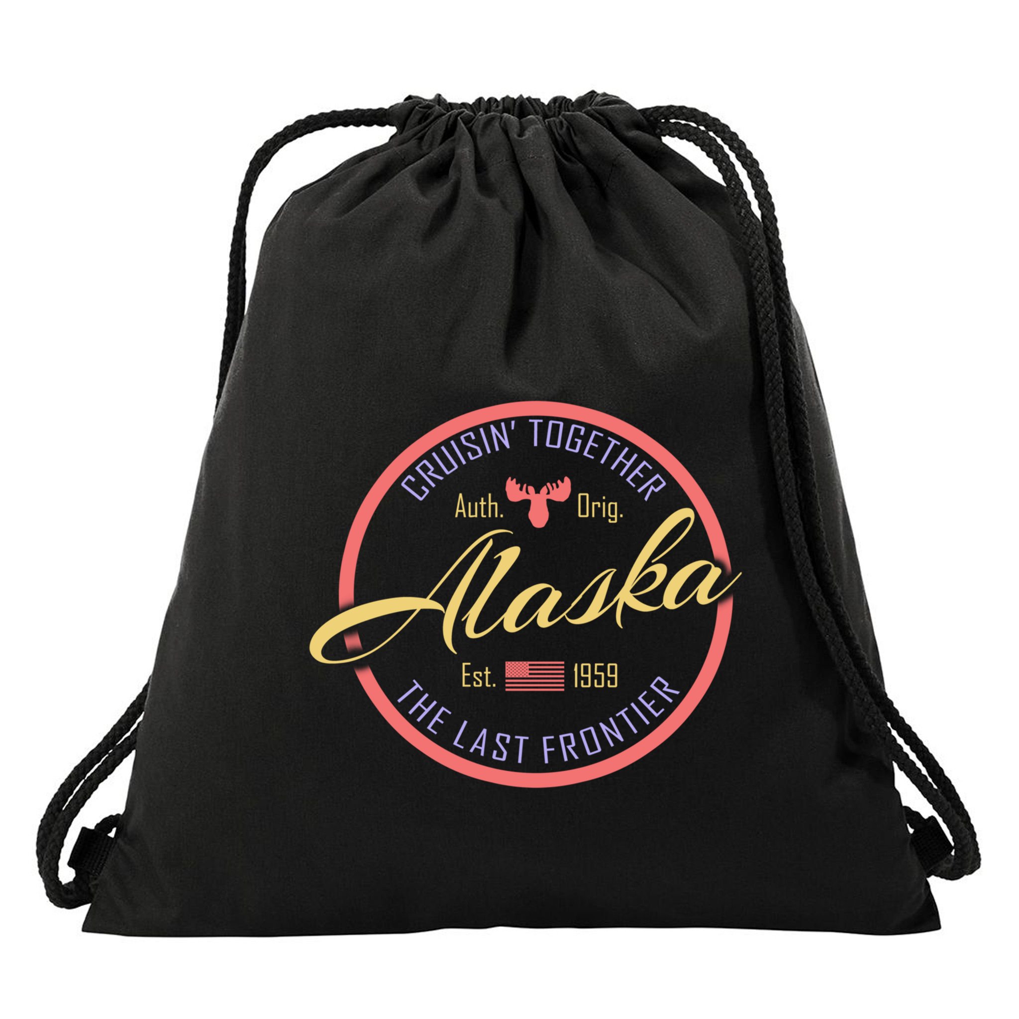 Cruise Vacation Alaska Cruisin Together Great For Groups Meaningful Gift Drawstring Bag