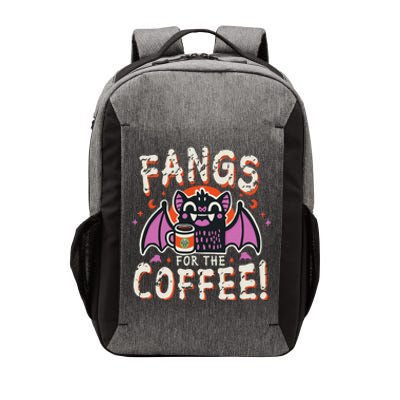 Cute Vampire Bat Fangs For The Coffee! Halloween Vector Backpack