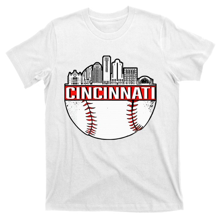 Cincinnati Vintage Baseball Distressed T-Shirt