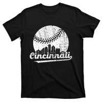 Cincinnati Vintage Baseball Distressed Retro T-Shirt