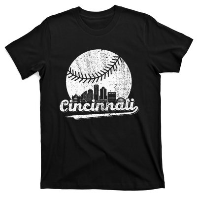 Cincinnati Vintage Baseball Distressed Retro T-Shirt