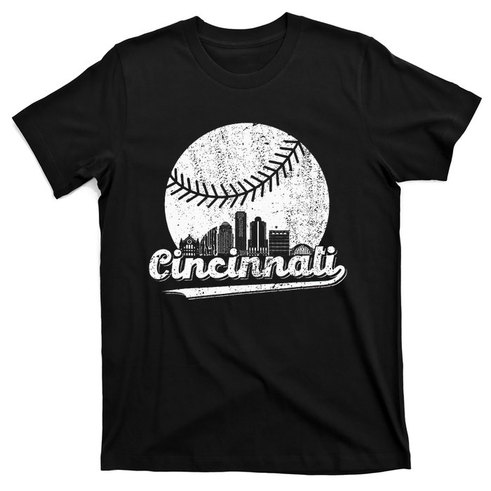 Cincinnati Vintage Baseball Distressed Retro T-Shirt