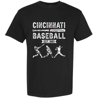 Cincinnati Vintage Baseball Lover Garment-Dyed Heavyweight T-Shirt