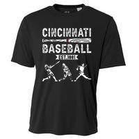 Cincinnati Vintage Baseball Lover Cooling Performance Crew T-Shirt