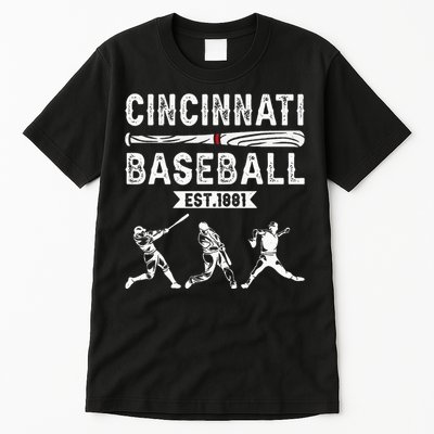 Cincinnati Vintage Baseball Lover Tall T-Shirt