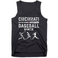 Cincinnati Vintage Baseball Lover Tank Top