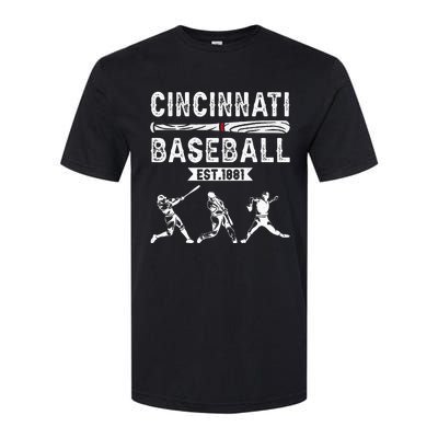 Cincinnati Vintage Baseball Lover Softstyle CVC T-Shirt