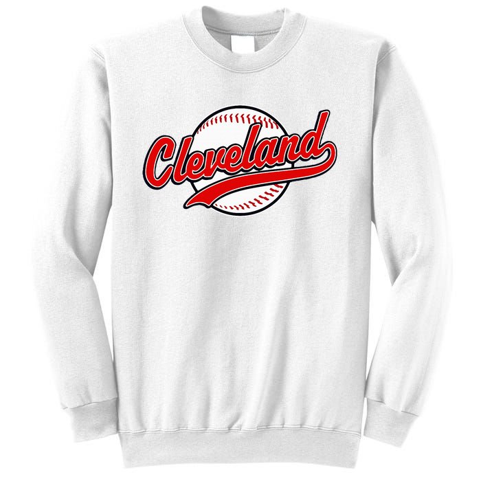 Cleveland Vintage Baseball Throwback Sweatshirt