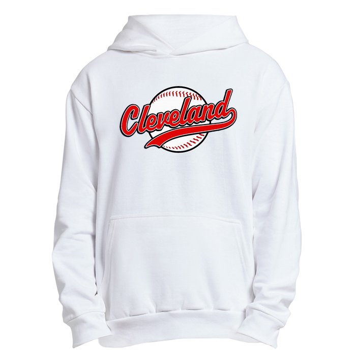 Cleveland Vintage Baseball Throwback Urban Pullover Hoodie