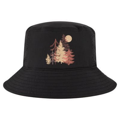 Cute Vintage Boho Pinetree Forest Cool Comfort Performance Bucket Hat