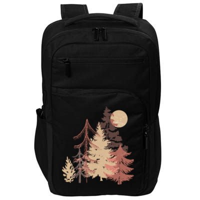 Cute Vintage Boho Pinetree Forest Impact Tech Backpack