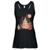 Cute Vintage Boho Pinetree Forest Ladies Essential Flowy Tank