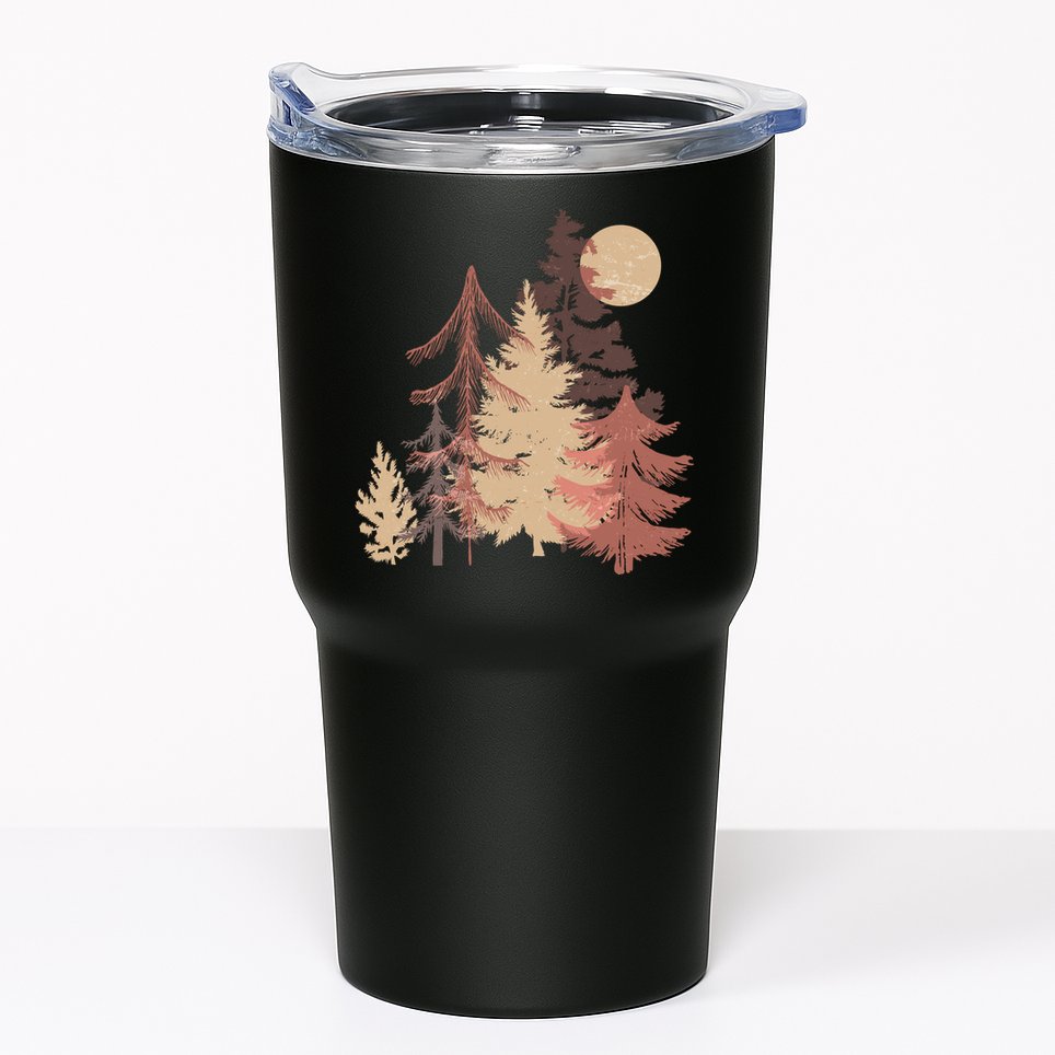 Cute Vintage Boho Pinetree Forest Tumbler