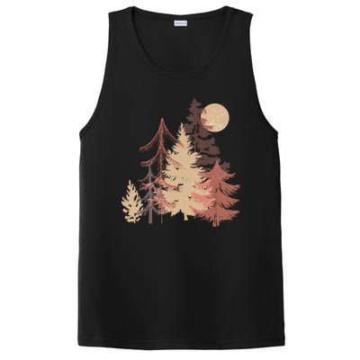 Cute Vintage Boho Pinetree Forest PosiCharge Competitor Tank