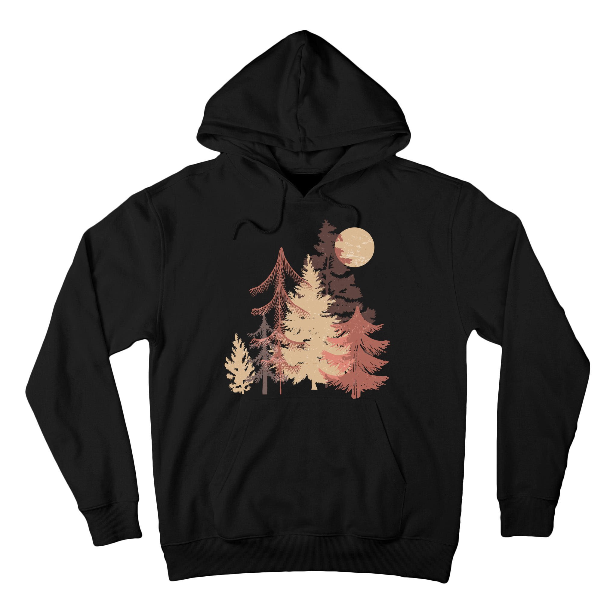 Cute Vintage Boho Pinetree Forest Tall Hoodie